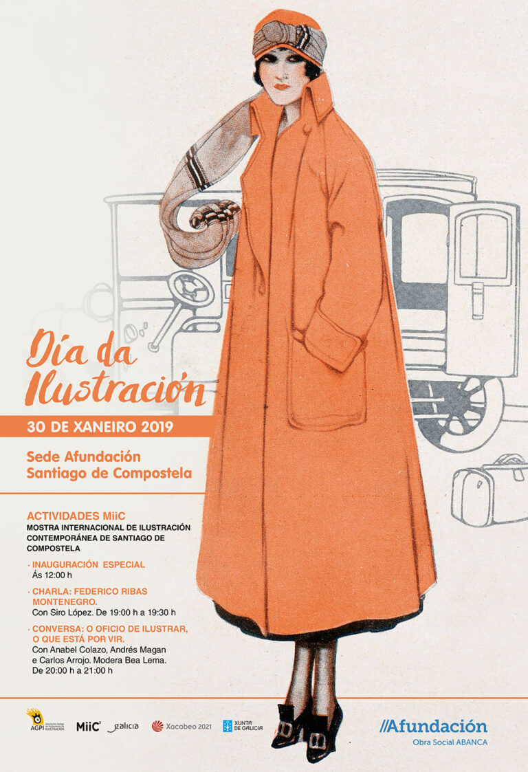 Cartel con ilustración de Federico Ribas