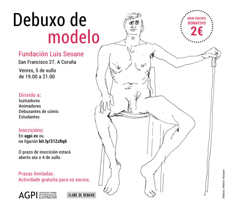 Segunda sesión de debuxo de modelo no Clube de Debuxo