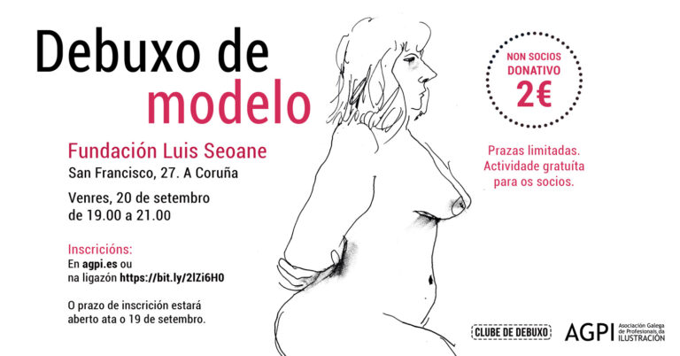 Terceira sesión de debuxo de modelo no Clube de Debuxo