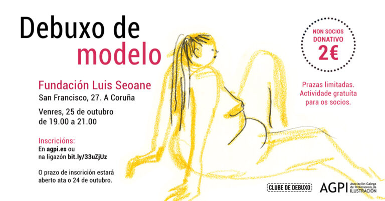Nova sesión do Clube de Debuxo, con debuxo de modelo