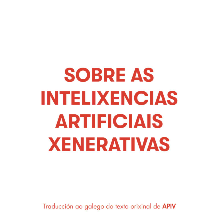 Sobre as intelixencias artificiais xenerativas